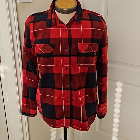 Ripzone Men's Flannel Buffalo Plaid Button-Down Long Sleeves Shirt XL Red/ Blue - Picture 2 of 16